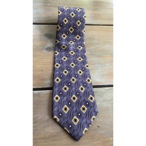 Meeting Street Tie hand made with 100% silk purple, black, tan